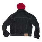 Vintage 90s Polo Country Ralph Lauren Denim Jacket Hoodie Usa Rrl Black Lined L