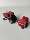 Ertl 1984 Ih 5088 Tractor W  2400 Round Hay Baler Set Red Die Cast Pre Owned