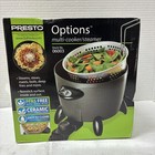 Presto Options Electric Multi-cooker Steamer deep Fryer stews 6 Qt   06003