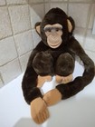 Child s Play Chimp Monkey Flocked Face Hand Puppet Monkey Hugging Plush 14  