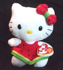 Ty 2010 Beanie Baby-hello Kitty W watermelon Dress-mint Hang   Tush Tags Htf