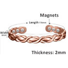 Magnetic Copper Bracelet  Men Women Therapy Arthritis Healing Energy Pain Relief