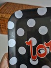 Love Is   kim Casali Tray Vtg Polka Dots