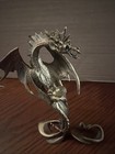 Perth Pewter James Lane Casey Dragon With Crystal Eyes And Ball