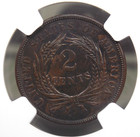 1865 U s  Two 2 Cent Piece 2c Ngc Ms62 Bn  004 Unc Uncirculated Ecc c  Inc 