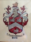 Vintage Framed Davis Family Coat Of Arms