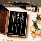 Set Of 2 Personalized Couples Wedding Champagne Flute Glasses 8 Oz     Custom