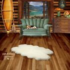 Sheepskin Nursery Rug - Quatro - Premium Plush Faux Fur - Soft Designer Shag 
