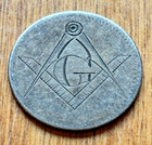 1873 Seated Liberty Quarter     Masonic Freemason Engraved Love Token