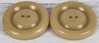  2  Vintage Mcm Large 1  Bakelite Butterscotch Color Buttons