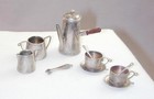 10pc Miniature Sterling English Tea Set Saunders   Shepherd Hallmarked