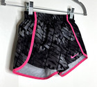 Nike Dri-fit Girls 6x Athletic Running Shorts Black Gray Pink Print Shorts Tempo