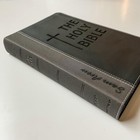 Niv Large Print Black Bible - Personalized - Holy Bible With Cross - Custom Name