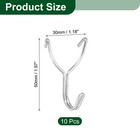 10pcs Pegboard Hooks  1 4 Inch Spacing Peg Board Display Hook  Silver