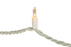 Clear White Wire Christmas Lights Steady Incandescent Mini Light 50 Bulbs 25ft