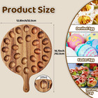 Deviled Egg Platter wooden Deviled Egg Tray reversible 24 Holes Round Egg Holder