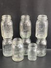 Glass Ball Mason Jar Kerr Perfect Clear Mixed Lot Of 8
