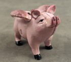 Pink Flying Pig Cast Iron Miniature Still Bank Statue Paperweight Piggy Bank