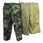 Us M65 Woodland Camo Field Pants W  Liner Cold Weather Trousers Medium Short Nos
