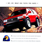 Toyota 4runner Red Vintage 1996 My My What Big Teeth You Have Original Print Ad