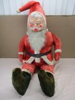 Vtg Rare  1940 s-50 s Huge 4 Foot Stuffed Santa Claus Store Display Plastic Face