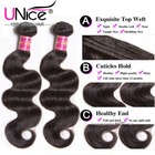 Unice Indian Body Wave Hair 3 Bundles Weave Unprocessed Human Hair Extensions Us