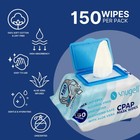 Unscented Travel Cpap Mask Wipes Antibacterial  150 Count     100  Soft Cotton    Li