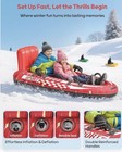 2 Person Inflatable Snow Sled With Premium Canvas Cover  Snow Tubes For Sledding