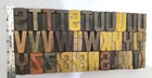 Vintage Letterpress Wood wooden Printing Type Blocks Typography 109pc 51mm  lb50