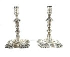 English 1934 Garrard   Co  Sterling Silver Jubilee Taper Candlesticks