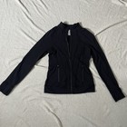 Ivivva Girls Track Jacket 14 Lululemon Hooded Full Zipper Black Athletic Stretch