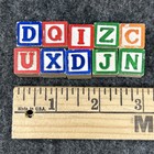 10 Mini Wooden Alphabet Blocks Colorful Uppercase Double Sided Approx Half-inch