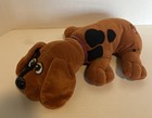Vintage 1985 Tonka Pound Puppy 18  Large Brown Stuffed Plush Dog Black Spots