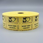 20 Rolls- Total Of 40 000 Yellow Raffle Tickets Double Stub Roll Split The Pot