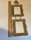 Vtg Gold Gildedornatedouble Picture Frame Baroque Rococo Style Wall Decor