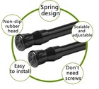 2pcs Black Tension Rod 16 To 28 Inch Expandable Spring Rods no Drilling Rustp