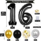 16th Birthday Decorations For Boys  40 Inch 16 Balloon Numbers  18 Pcs 12 Inc   