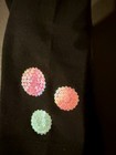 Girls 2pc Outfit Set 7-8 Pink Long Sleeve Top Black Sequin Leggings