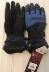 Swiss Tech Boys Ski Gloves Size S m Zipper Pocket Waterproof Blue Black Gloves