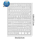 1860 Letter Stickers 12 Sheets Small Alphabet 0 5 Inch  White