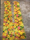 Vtg 3pc Terry Cloth Fabric Remnants Mod Floral 60s 70s Retro Sewing Bright