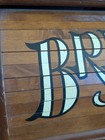  Vintage Wooden Bread Box With Roll-top Lid And  bread   Lettering 