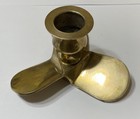 Vintage Italian Brass  Nautical Boat Propeller Candlestick Holder
