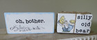 Winnie The Pooh Wooden Shelf Sitters And Wood Bead Garlands - Home Decor 4pcs 