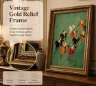 Vintage Horse Racing Oil Painting Canvas 11x9 Gold Frame Equestrian Wall Art