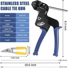 200pcs Metal Zip Ties   Stainless Steel Cable Tie Gun Heavy Duty Tool Set
