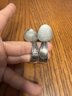  Vintage 1847 Rogers Bros Is Silverplate Baby Spoons 2 Pc Loop Handle Feeding