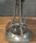 Antique Simpson Hall Miller Silverplate Compote W Hunting Dog   Rifles