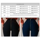 Womens Back Zipper Jeans Pencil Stretch Denim Skinny Pants High Waist Slim Jeans