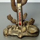 Vintage Carlsbad Cavern Whites City Nm Cactus Thermometer Souvenir Cast Metal 7   